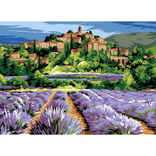 Gobelin Provencal citadel Printed Tapestry Needlepoint Canvas